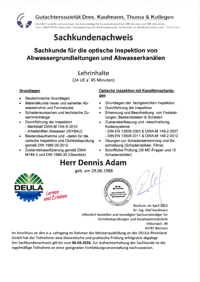 Adam_Inspektion Adam Inspektion